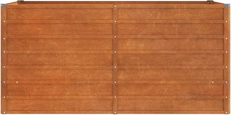 vidaXL Hochbeet, Hochbeet für Garten Balkon Terrasse, Kräuterhochbeet zum Selber Bauen, Gemüsebeet Pflanzkübel aus Metall, Grau Cortenstahl – Bild 4