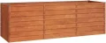 vidaXL Hochbeet, Hochbeet für Garten Balkon Terrasse, Kräuterhochbeet zum Selber Bauen, Gemüsebeet Pflanzkübel aus Metall, Grau Cortenstahl - Thumbnail 9