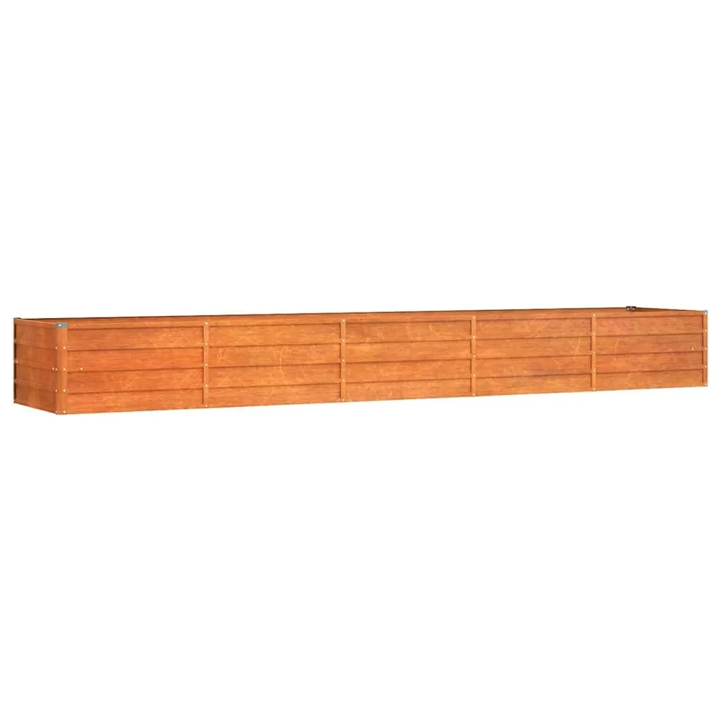 vidaXL Hochbeet, Hochbeet für Garten Balkon Terrasse, Kräuterhochbeet zum Selber Bauen, Gemüsebeet Pflanzkübel aus Metall, Grau Cortenstahl - Bild 1