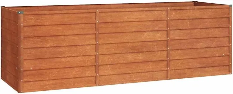vidaXL Hochbeet, Hochbeet für Garten Balkon Terrasse, Kräuterhochbeet zum Selber Bauen, Gemüsebeet Pflanzkübel aus Metall, Grau Cortenstahl