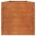 vidaXL Hochbeet, Hochbeet für Garten Balkon Terrasse, Kräuterhochbeet zum Selber Bauen, Gemüsebeet Pflanzkübel aus Metall, Grau Cortenstahl - Thumbnail 5