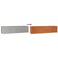 vidaXL Hochbeet, Hochbeet für Garten Balkon Terrasse, Kräuterhochbeet zum Selber Bauen, Gemüsebeet Pflanzkübel aus Metall, Grau Cortenstahl - Thumbnail 6