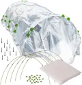 TTL Garden Folientunnel Set Flex XL 32 mit PE Folie 10 x 2,5 m - 10 x Fiberglas Bögen & PE Anzuchtfolie 10x2,5m breit, Rund Bogen Abdeckung Frühbeet Hochbeet Gemüsebeet stabil langlebig & rostfrei - Thumbnail 11