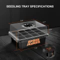 Spider Farmer Zimmergewächshaus Anzuchtkasten, 4 Stück 12 Zellen Mini Gewächshaus Anzuchtset mit Deckel und Belüftung Setzling Starter Tabletts Treibhaus Anzuchtschale für Sämling Pflanze - Thumbnail 6
