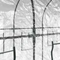 vidaXL Gewächshaus, Gartenhaus mit Abdeckung, Treibhaus mit Rollfenster Rolltür, Tomatenhaus Pflanzenhaus, Transparent 160x400x190cm PVC Stahl - Thumbnail 7