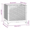 vidaXL Hochbeet, Hochbeet für Garten Balkon Terrasse, Gemüsebeet Pflanzkasten zum Selber Bauen, Blumenbeet Blumenkasten Rattan-Optik, Polypropylen - Thumbnail 2