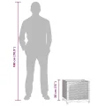vidaXL Hochbeet, Hochbeet für Garten Balkon Terrasse, Gemüsebeet Pflanzkasten zum Selber Bauen, Blumenbeet Blumenkasten Rattan-Optik, Polypropylen - Thumbnail 3