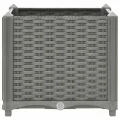 vidaXL Hochbeet, Hochbeet für Garten Balkon Terrasse, Gemüsebeet Pflanzkasten zum Selber Bauen, Blumenbeet Blumenkasten Rattan-Optik, Polypropylen - Thumbnail 6