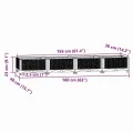 vidaXL Hochbeet, Hochbeet für Garten Balkon Terrasse, Gemüsebeet Pflanzkasten zum Selber Bauen, Blumenbeet Blumenkasten Rattan-Optik, Polypropylen - Thumbnail 2