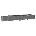 vidaXL Hochbeet, Hochbeet für Garten Balkon Terrasse, Gemüsebeet Pflanzkasten zum Selber Bauen, Blumenbeet Blumenkasten Rattan-Optik, Polypropylen - Thumbnail 1