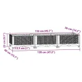 vidaXL Hochbeet, Hochbeet für Garten Balkon Terrasse, Gemüsebeet Pflanzkasten zum Selber Bauen, Blumenbeet Blumenkasten Rattan-Optik, Polypropylen - Thumbnail 2