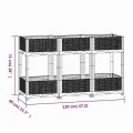 vidaXL Hochbeet, Hochbeet für Garten Balkon Terrasse, Gemüsebeet Pflanzkasten zum Selber Bauen, Blumenbeet Blumenkasten Rattan-Optik, Polypropylen - Thumbnail 2