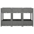 vidaXL Hochbeet, Hochbeet für Garten Balkon Terrasse, Gemüsebeet Pflanzkasten zum Selber Bauen, Blumenbeet Blumenkasten Rattan-Optik, Polypropylen - Thumbnail 5