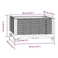 vidaXL Hochbeet, Hochbeet für Garten Balkon Terrasse, Gemüsebeet Pflanzkasten zum Selber Bauen, Blumenbeet Blumenkasten Rattan-Optik, Polypropylen - Thumbnail 2