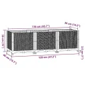 vidaXL Hochbeet, Kräuterbeet Gemüsebeet zum Selber Bauen, Blumenkasten im Rattan-Look, Pflanzkasten für Garten Terrasse Balkon, Polypropylen - Thumbnail 8