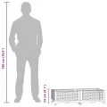 vidaXL Hochbeet, Hochbeet für Garten Balkon Terrasse, Gemüsebeet Pflanzkasten zum Selber Bauen, Blumenbeet Blumenkasten Rattan-Optik, Polypropylen - Thumbnail 3