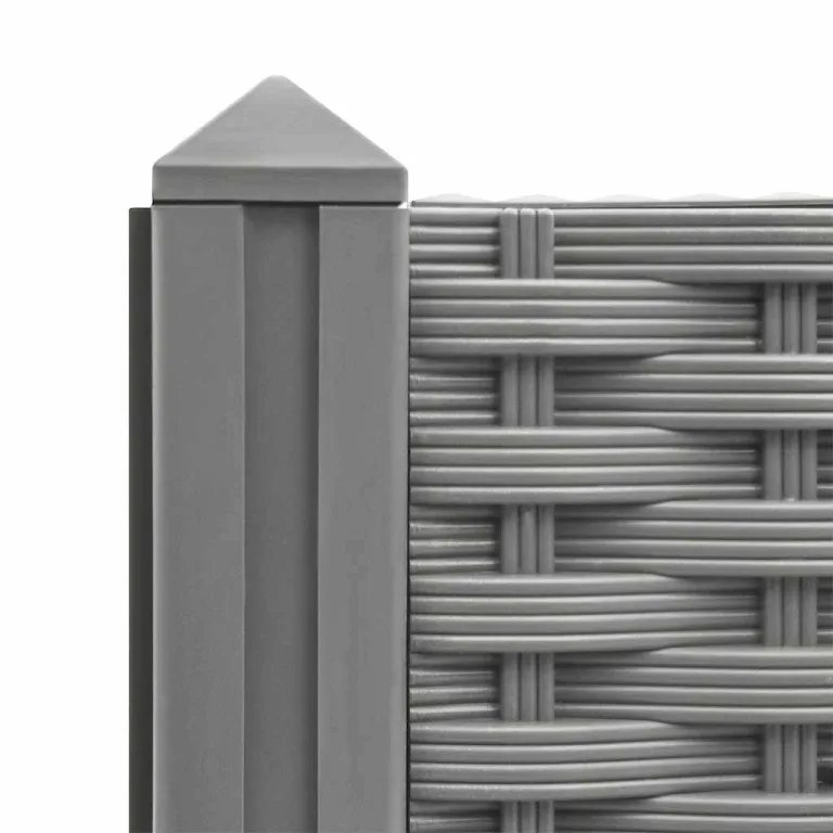 vidaXL Hochbeet, Hochbeet für Garten Balkon Terrasse, Gemüsebeet Pflanzkasten zum Selber Bauen, Blumenbeet Blumenkasten Rattan-Optik, Polypropylen – Bild 4