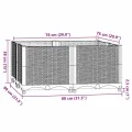 vidaXL Hochbeet, Hochbeet für Garten Balkon Terrasse, Gemüsebeet Pflanzkasten zum Selber Bauen, Blumenbeet Blumenkasten Rattan-Optik, Polypropylen - Thumbnail 2