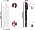 500 Stück Pflanzenschilder, 10 x 2 cm Pflanzenetiketten Set, Weiß Pflanzenetiketten, Pflanzenschilder mit 2 Filzstiften, Pflanzen Zubehör für Gärten, Obstgärten, Gewächshäuser und Kleine Topfpflanzen - Thumbnail 3