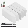 500 Stück Pflanzenschilder, 10 x 2 cm Pflanzenetiketten Set, Weiß Pflanzenetiketten, Pflanzenschilder mit 2 Filzstiften, Pflanzen Zubehör für Gärten, Obstgärten, Gewächshäuser und Kleine Topfpflanzen - Thumbnail 1