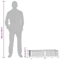 vidaXL Hochbeet, Hochbeet für Garten Balkon Terrasse, Gemüsebeet Pflanzkasten zum Selber Bauen, Blumenbeet Blumenkasten Rattan-Optik, Polypropylen - Thumbnail 3