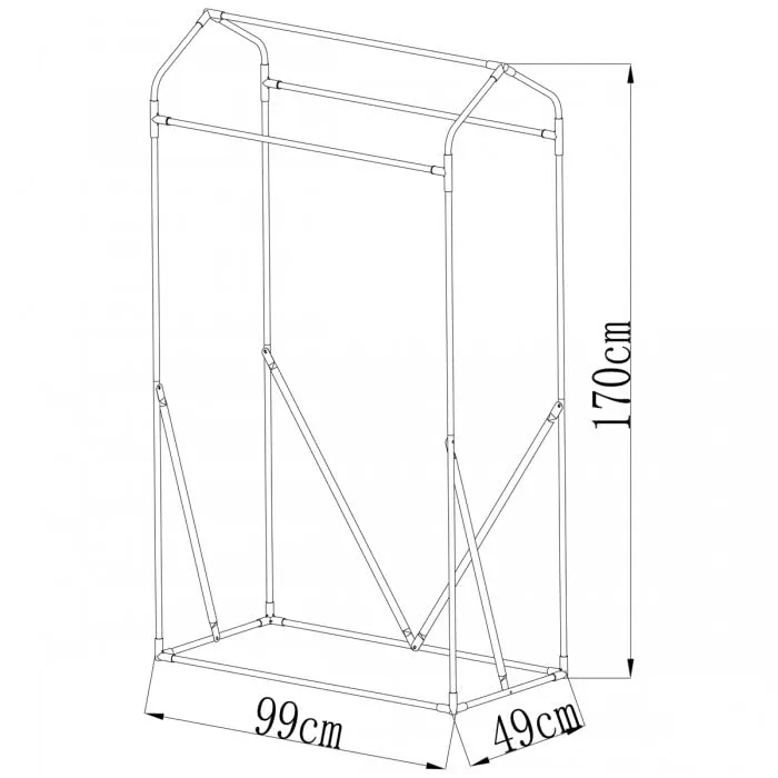 Grindi - Tomaten Gewächshaus, Foliengewächshaus mit PVC Folie und Fernster, Transparent, 100x50x170cm, Gewächshaus Klein, Garten, Balkon,Winterfest Tomatenhaus für Optimales Pflanzenwachstum – Bild 9