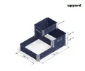 Upyard Stepped Bed - modernes Hochbeet aus Palettenrahmen - modulares, mehrstufiges Hochbeet aus Naturholz für Garten und Terrasse, 120x80x58,5, Schwarz - Thumbnail 2