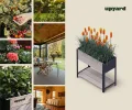 Upyard Holz Hochbeet für Garten, Terrasse und Balkon - Blumenkasten mit Innenvlies und wasserdichter Kunststoffeinlage - Pflanzkasten für Innen- und Außenbereich, 78x36x72, Grau - Thumbnail 7