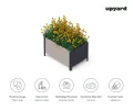 Upyard Holz Hochbeet für Garten, Terrasse und Balkon - Blumenkasten mit Innenvlies und wasserdichter Kunststoffeinlage - Pflanzkasten für Innen- und Außenbereich, 78x52x48, Grau - Thumbnail 4