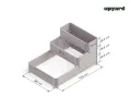 Upyard Stepped Bed - modernes Hochbeet aus Palettenrahmen - modulares, mehrstufiges Hochbeet aus Naturholz für Garten und Terrasse, 120x80x58,5, Grau - Thumbnail 2