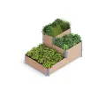 Upyard Stepped Bed - modernes Hochbeet aus Palettenrahmen - modulares, mehrstufiges Hochbeet aus Naturholz für Garten und Terrasse, 120x80x58,5, Grau - Thumbnail 10