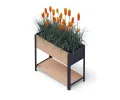 Upyard Holz Hochbeet für Garten, Terrasse und Balkon - Blumenkasten mit Innenvlies und wasserdichter Kunststoffeinlage - Pflanzkasten für Innen- und Außenbereich, 118x36x32, Braun - Thumbnail 9