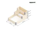 Upyard Stepped Bed - modernes Hochbeet aus Palettenrahmen - modulares, mehrstufiges Hochbeet aus Naturholz für Garten und Terrasse, 120x80x58,5, Naturholz - Thumbnail 2