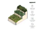 Upyard Stepped Bed - modernes Hochbeet aus Palettenrahmen - modulares, mehrstufiges Hochbeet aus Naturholz für Garten und Terrasse, 120x80x58,5, Naturholz - Thumbnail 3