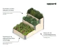 Upyard Stepped Bed - modernes Hochbeet aus Palettenrahmen - modulares, mehrstufiges Hochbeet aus Naturholz für Garten und Terrasse, 120x80x58,5, Naturholz - Thumbnail 5