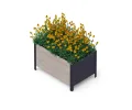 Upyard Holz Hochbeet für Garten, Terrasse und Balkon - Blumenkasten mit Innenvlies und wasserdichter Kunststoffeinlage - Pflanzkasten für Innen- und Außenbereich, 78x52x48, Braun - Thumbnail 10