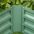 Outsunny Hochbeet Set, 2-TLG. Gartenbeet, Pflanzkasten, Blumenkasten, Pflanzkübel, Blumenkübel für Garten, Terrasse, Verzinkter Stahl, Grün, 100 x 100 x 30 cm - Thumbnail 6
