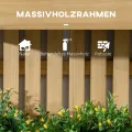 Outsunny Hochbeet Massivholz, Pflanzbeet Frühbeet Gartenbeet mit verstellbarem Blumenkasten, Wand, Pflanzkasten Pflanzkübel 60x16x80cm für Terrasse, Balkon, Gartenspalier für Blumen Pflanzen Naturholz - Thumbnail 8