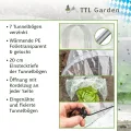 TTL Garden Quick&Easy Folientunnel 300x45x30cm mit PE Folie - sofort nutzbarer 3m Folien Tunnel mit Kordel, 7 Tunnelbögen Abdeckung Frühbeet Hochbeet Gemüsebeet, Wärme & Frostschutz für Pflanzen - Thumbnail 5