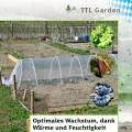 TTL Garden Quick&Easy Folientunnel 300x45x30cm mit PE Folie - sofort nutzbarer 3m Folien Tunnel mit Kordel, 7 Tunnelbögen Abdeckung Frühbeet Hochbeet Gemüsebeet, Wärme & Frostschutz für Pflanzen - Thumbnail 6