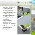TTL Garden Frühbeet Aufsatz 100x60x40cm Alu & Polycarbonat - Hochbeet Kasten Mini Gewächshaus Frühbeetkasten 100 cm lang 60 cm breit, Wärme & Schutz für Pflanzen im Frühjahr, Deckel einstellbar - Thumbnail 5
