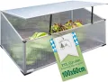 TTL Garden Frühbeet Aufsatz 100x60x40cm Alu & Polycarbonat - Hochbeet Kasten Mini Gewächshaus Frühbeetkasten 100 cm lang 60 cm breit, Wärme & Schutz für Pflanzen im Frühjahr, Deckel einstellbar - Thumbnail 1
