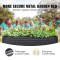 VEVOR Hochbeet Pflanzkübel Blumenkasten Garten Pflanzkasten Terrassen Gemüsebeet Gartenbeet Pflanzbeet Dunkelgrau 240x120x60cm verzinktem Metall ideal für den Anbau von Gemüse Obst Kräutern usw. - Thumbnail 3