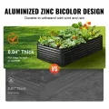 VEVOR Hochbeet Pflanzkübel Blumenkasten Garten Pflanzkasten Terrassen Gemüsebeet Gartenbeet Pflanzbeet Dunkelgrau 240x120x60cm verzinktem Metall ideal für den Anbau von Gemüse Obst Kräutern usw. - Thumbnail 5