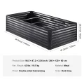 VEVOR Hochbeet Pflanzkübel Blumenkasten Garten Pflanzkasten Terrassen Gemüsebeet Gartenbeet Pflanzbeet Dunkelgrau 240x120x60cm verzinktem Metall ideal für den Anbau von Gemüse Obst Kräutern usw. - Thumbnail 8