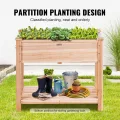 VEVOR Hochbeet Holz Pflanzkübel mit Ablage Blumenkasten 75kg Tragfähigkeit Garten Pflanzkasten Terrassen Gemüsebeet Gartenbeet Pflanzbeet 86x46x76cm ideal für den Anbau von Gemüse Obst Kräutern - Thumbnail 5