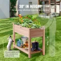 VEVOR Hochbeet Holz Pflanzkübel mit Ablage Blumenkasten 75kg Tragfähigkeit Garten Pflanzkasten Terrassen Gemüsebeet Gartenbeet Pflanzbeet 86x46x76cm ideal für den Anbau von Gemüse Obst Kräutern - Thumbnail 6