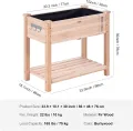 VEVOR Hochbeet Holz Pflanzkübel mit Ablage Blumenkasten 75kg Tragfähigkeit Garten Pflanzkasten Terrassen Gemüsebeet Gartenbeet Pflanzbeet 86x46x76cm ideal für den Anbau von Gemüse Obst Kräutern - Thumbnail 7