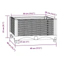 vidaXL Hochbeet, Hochbeet für Garten Balkon Terrasse, Gemüsebeet Pflanzkasten zum Selber Bauen, Blumenbeet Blumenkasten Rattan-Optik, Polypropylen - Thumbnail 2