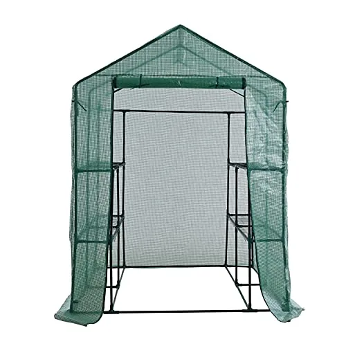 ESTEXO Foliengewächshaus Gewächshaus 143x143x195 cm Tomatengewächshaus Treibhaus Frühbeet – Bild 9
